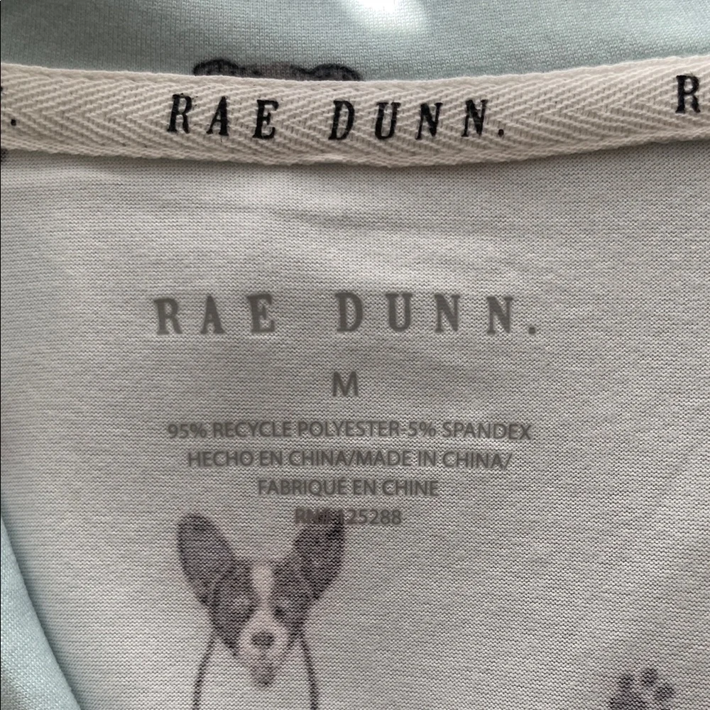 Rae Dunn Women’s Mint Green Dog Print Pajama Set Size M NWT - Picture 5 of 8